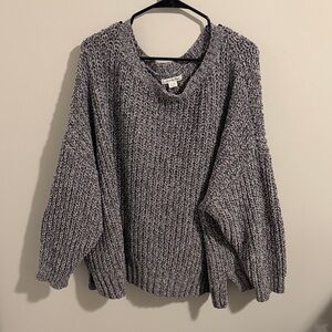American Eagle Cozy Knit Chunky Sweater – Black & Gray – Women’s XL – Never Worn